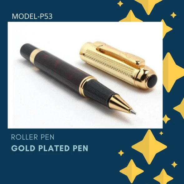 EHP Hayman Dikawen 24 CT Gold Plated Roller Pen With Box (P-53)