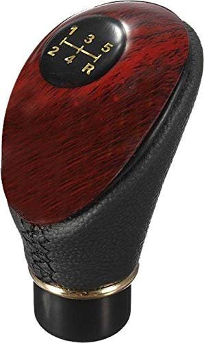 MasterSpiders Wooden Finished Premium Quality Universal Fit Leatherette Type R Gear Shifting Knob for All Cars Grey