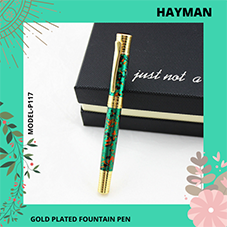 EHP Hayman 24 ct Gold Plated Fountain Pen With Gift Box (P-117)