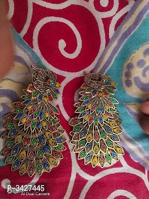FSS  Beautiful Peacock Alloy Earrings