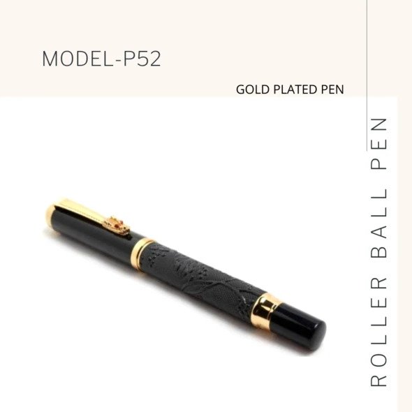 EHP Hayman Dikawen 24 CT Gold Plated Roller Pen With Box (P-52)