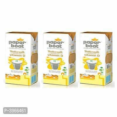 FSS Paper Boat Vitamin D Butter Milk Juice 200 ML Pack Of 3