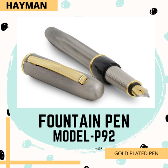 EHP Hayman Picasso Parri Gold Plated Fountain Pen with Box (P-92)
