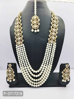FSS Elegant Pearl  Studded Multi Layered Jewelry