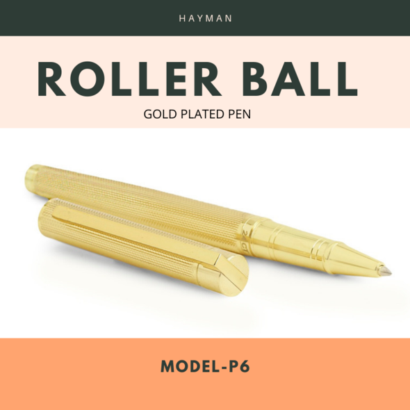 EHP Hayman 24 CT Gold Plated Roller Ball Pen (P-6)