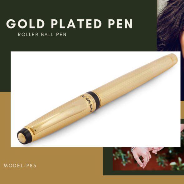 EHP Hayman Picasso Parri 24 CT Gold Plated Roller Ball Pen With Box (P-85)