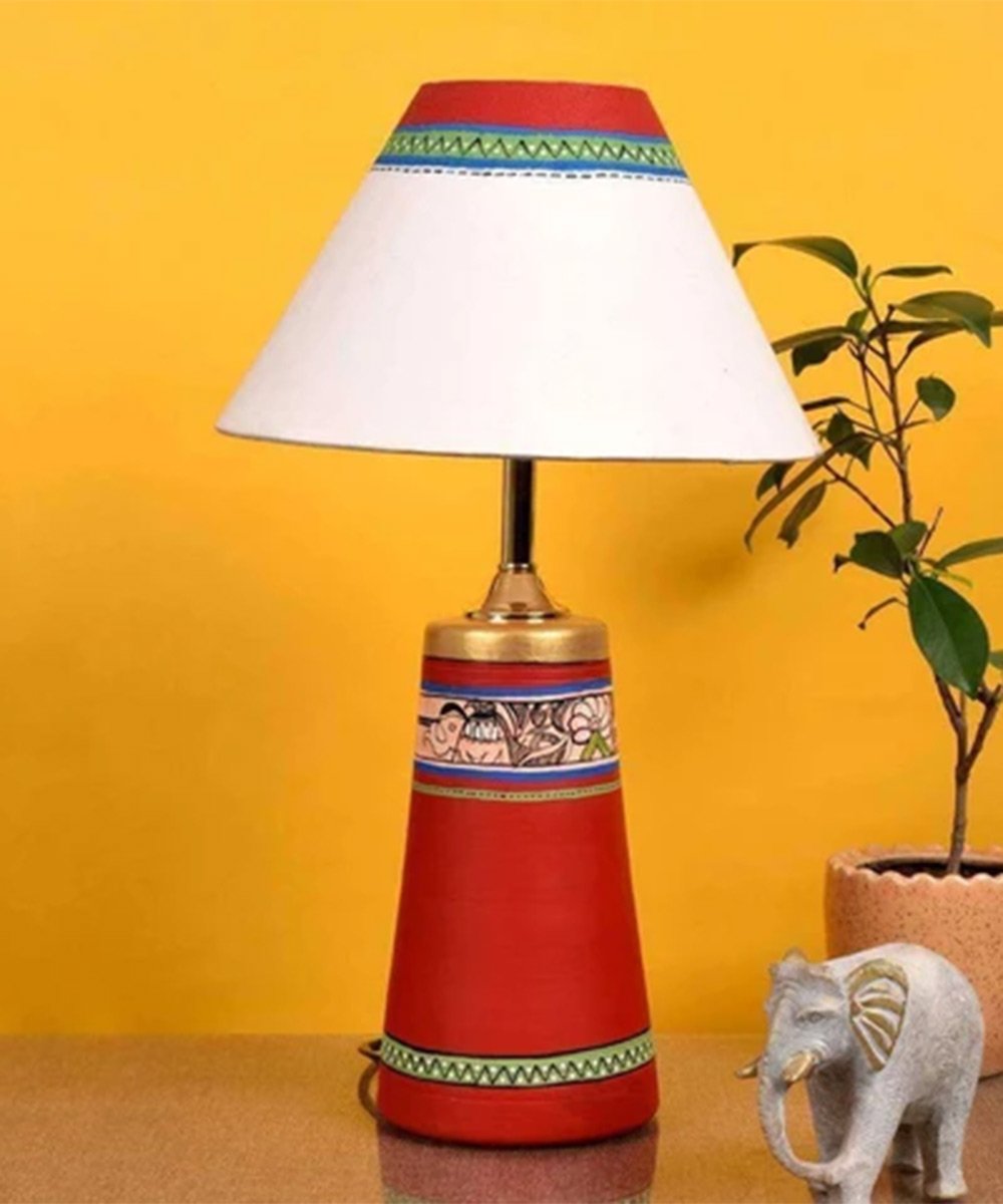 Decorative Bedside Table Lamp For Bedroom Terracotta Table Lamp With Shade