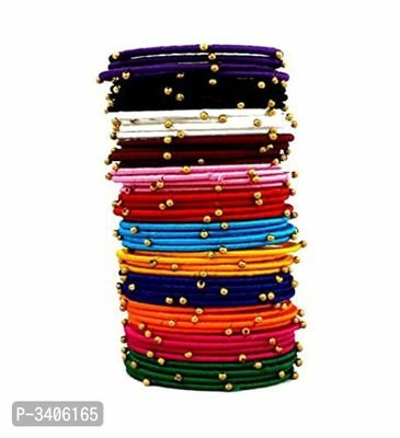 FSS Attractive Collection SILK THREAD   Bangle Set Pack Of 48