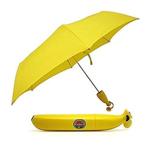 Banana Shape Folding Automatic 3 Fold Open Umbrella For Sun, Rain - BANANA_UMBRELLA