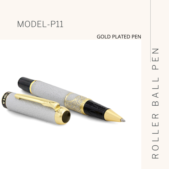EHP Hayman Dikawen 24 CT Gold Plated Designer Roller Ball Pen (P-11)